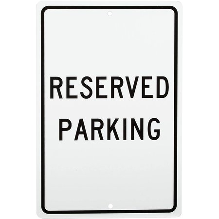 NATIONAL MARKER CO Reserved Parking Aluminum Sign, .063mm Thick TM5H